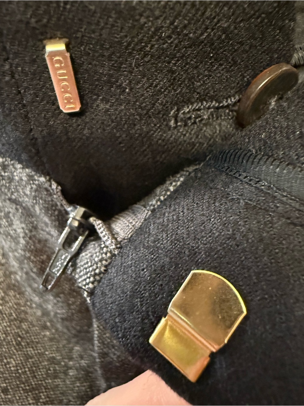 Vintage Gucci Wool Straight leg pants with interlocking GG - Picture 4 of 9